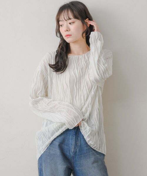 「RETRO GIRL」 長袖カットソー FREE ナチュラル レディース_画像6