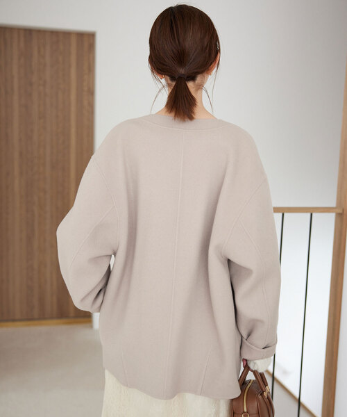 SLOBE IENA（スローブイエナ） ノーカラーコート FREE ネイビー