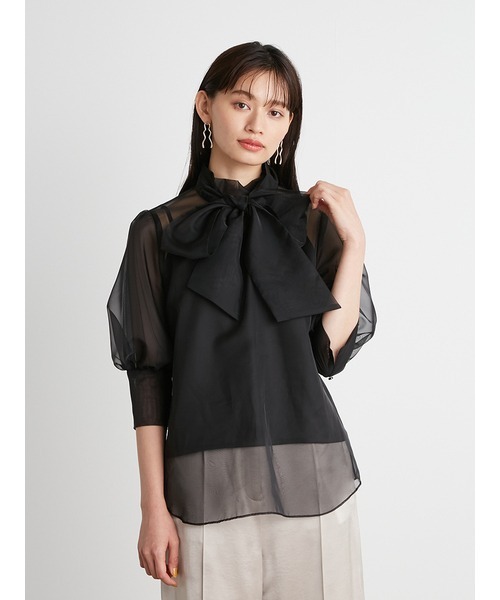 「LILY BROWN」 半袖ブラウス ONE SIZE ホワイト レディース_画像3