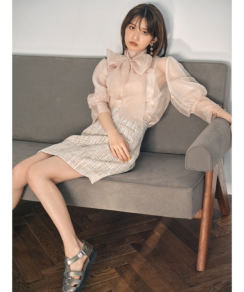 「LILY BROWN」 半袖ブラウス ONE SIZE ホワイト レディース_画像8