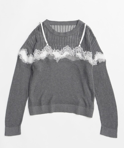 MAISON SPECIAL メゾンスペシャル ブークレーコンビニット サイズ:M リブ/袖フレア 23SS   ホワイト レディース / 240001186402 MAISON SPECIAL(メゾンスペシャル)｜【予約販売】2WAY Knit Flare