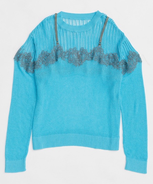 MAISON SPECIAL（メゾンスペシャル） ニット セーター Lace-Combi Mesh