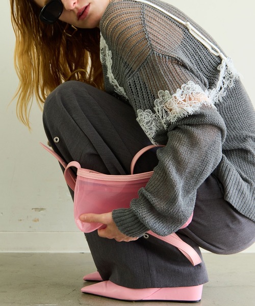 MAISON SPECIAL（メゾンスペシャル） ニット セーター Lace-Combi Mesh