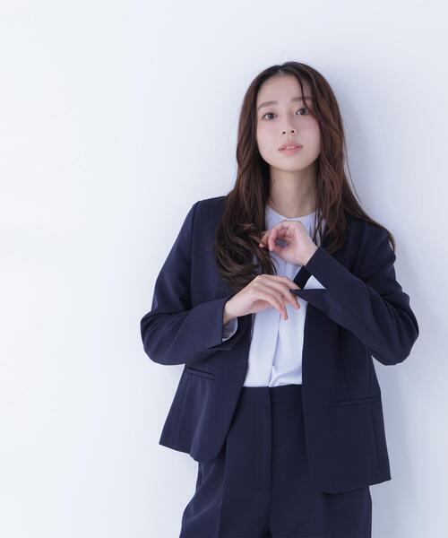 NATURAL BEAUTY BASIC ノーカラージャケットパンツスーツ NATURAL BEAUTY BASIC（ナチュラルビューティーベーシック