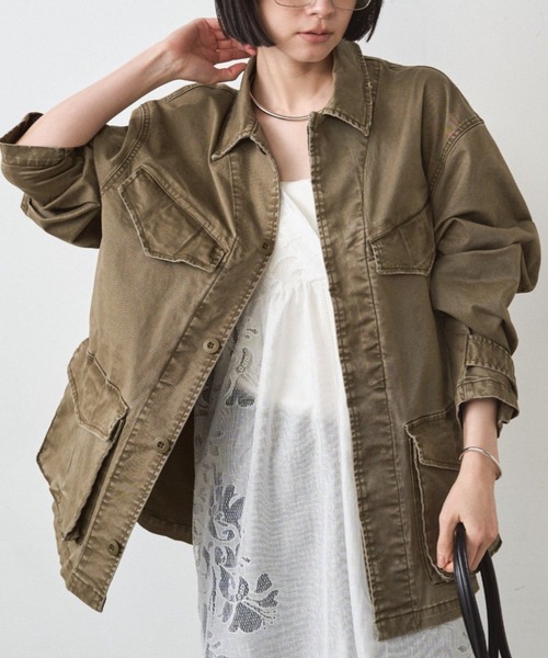 Loungedress ラウンジドレス ミリタリージレブルゾン カーキ LOUNGEDRESS（ラウンジドレス）の「ミリタリージレブルゾン（ベスト