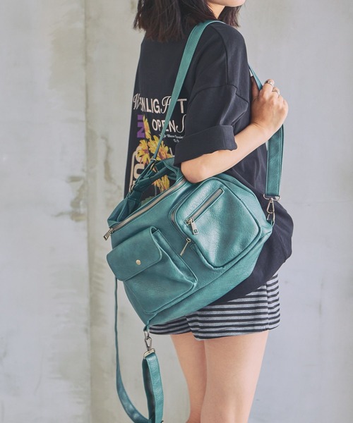 PBLIM ショルダーバッグ バッグ 「UNISEX/3WAYで使える」7ポケット
