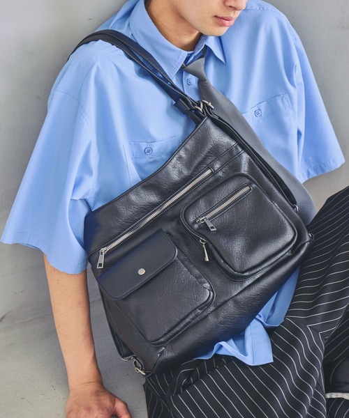 3wayショルダーバッグ beauty&amp;youth  バッグ PBLIM ショルダーバッグ バッグ 「UNISEX/3WAYで使える」7ポケット