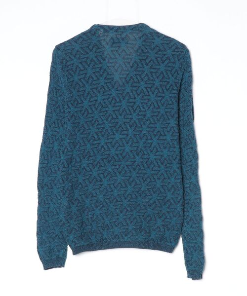 「BLUE BLUE」 ニットカーディガン 2 ブルー レディース_画像2