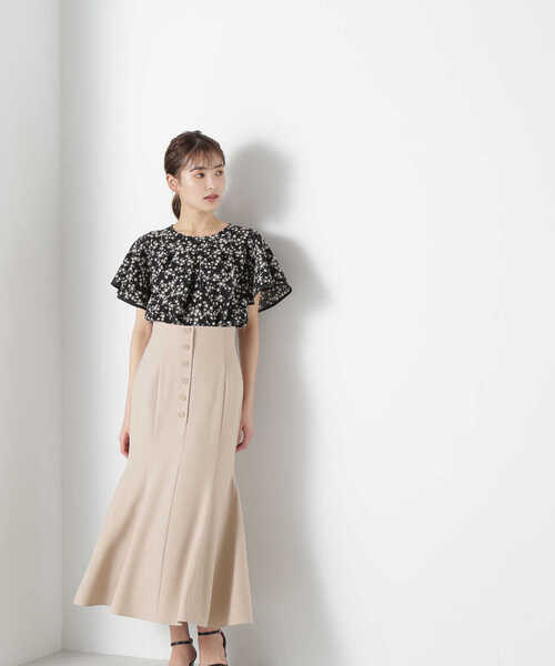 「NATURAL BEAUTY BASIC」 半袖ブラウス SMALL ホワイト系その他 レディース_画像3
