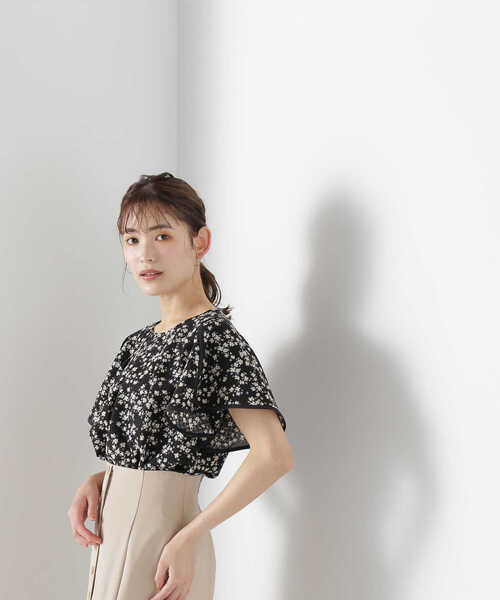 「NATURAL BEAUTY BASIC」 半袖ブラウス SMALL ホワイト系その他 レディース_画像4