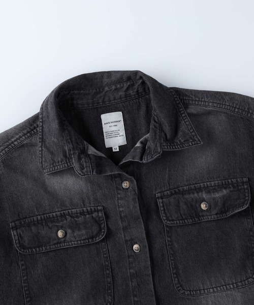 BACK NUMBER 7分袖シャツ M ブラック レディース : ZOZOTOWN Yahoo!店