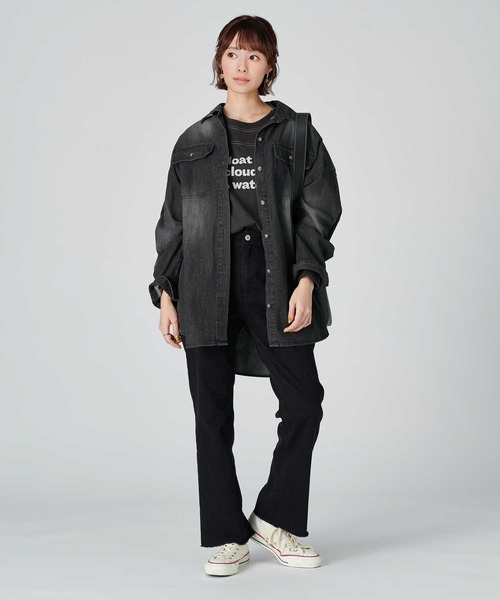 BACK NUMBER 7分袖シャツ M ブラック レディース : ZOZOTOWN Yahoo!店