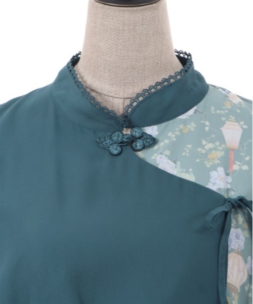 「axes femme POETIQUE」 半袖ワンピース MEDIUM レッド レディース_画像8