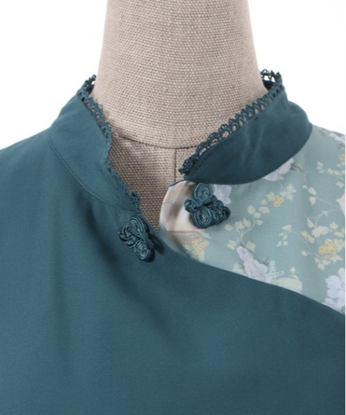 「axes femme POETIQUE」 半袖ワンピース MEDIUM レッド レディース_画像9