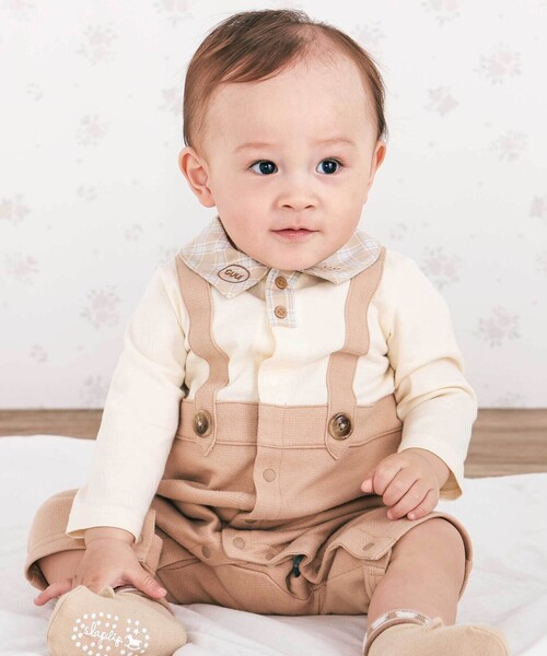 ロンパース ダルマオール サロペット M80-90 だるまオール（80㎝）ダウンロード型紙 | Baby&Kids Handmade