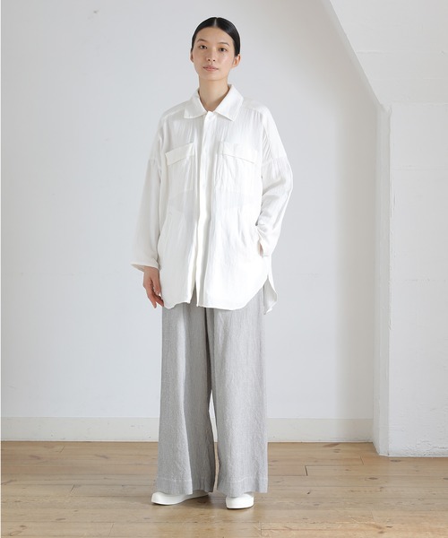 「Plantation」 長袖シャツ M size グレー レディース_画像3