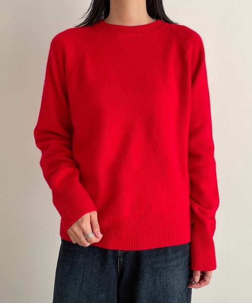 「CANAL JEAN」 「El mar」長袖ニット ONE SIZE レッド レディースの画像