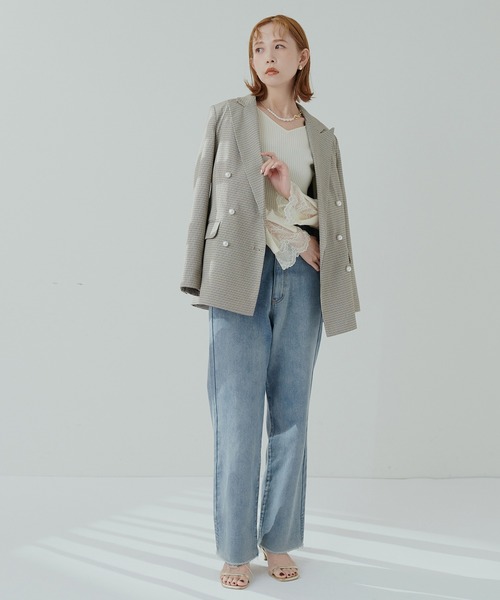 「natural couture」 長袖ニット FREE チャコールグレー レディース_画像8