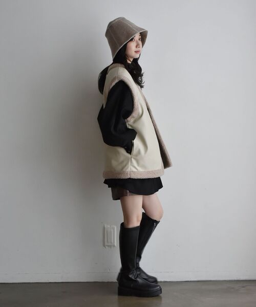 「RETRO GIRL」 ベスト FREE ブラック レディース_画像3