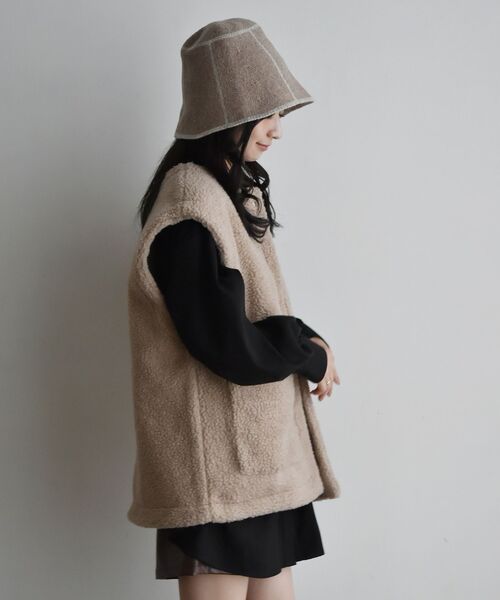 「RETRO GIRL」 ベスト FREE ブラック レディース_画像5