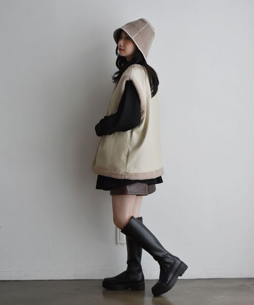 「RETRO GIRL」 ベスト FREE ブラック レディース_画像6