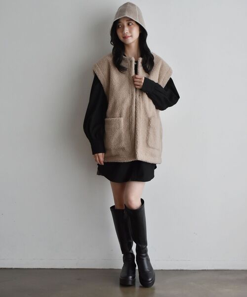 「RETRO GIRL」 ベスト FREE ブラック レディース_画像9