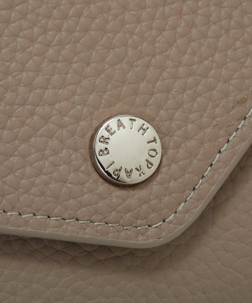 ブレア♡Three sisters レザーパイピングトップス　ベージュ　Ｆ TOPKAPI BREATH（トプカピ ブレス） 財布 「Breath TOPKAPI」DUAL