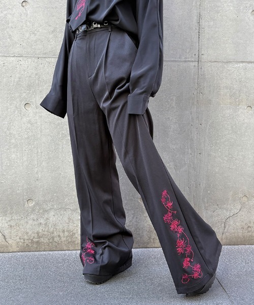 REZEN（リゼン） パンツ 菊刺繍フレアパンツ メンズ : ZOZOTOWN Yahoo