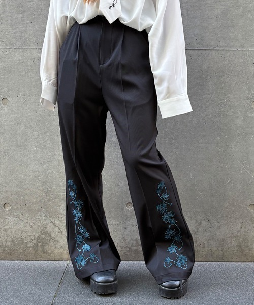 REZEN（リゼン） パンツ 菊刺繍フレアパンツ メンズ : ZOZOTOWN Yahoo