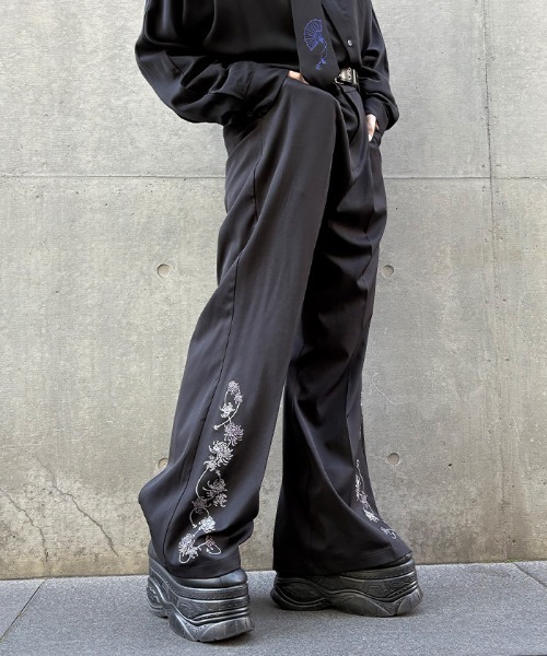 REZEN（リゼン） パンツ 菊刺繍フレアパンツ メンズ : ZOZOTOWN Yahoo