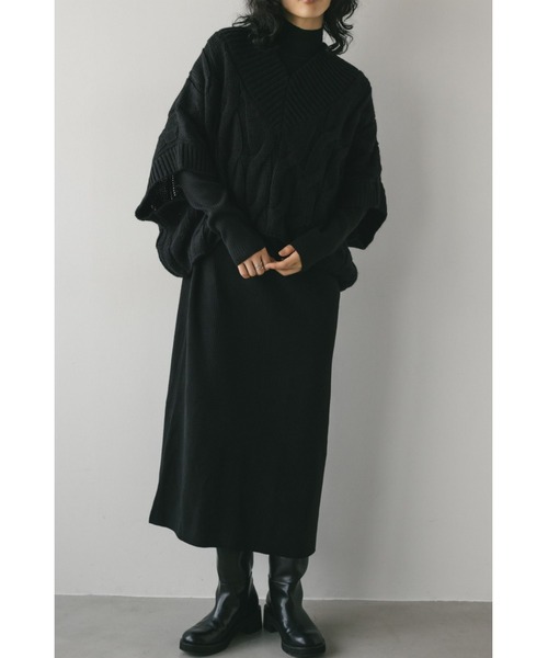 「STYLEMIXER」 コンビワンピース MEDIUM ベージュ レディース_画像3