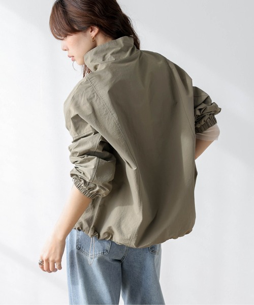 ミリタリージャケット モッズコート スタンドカラー ダブルジップ