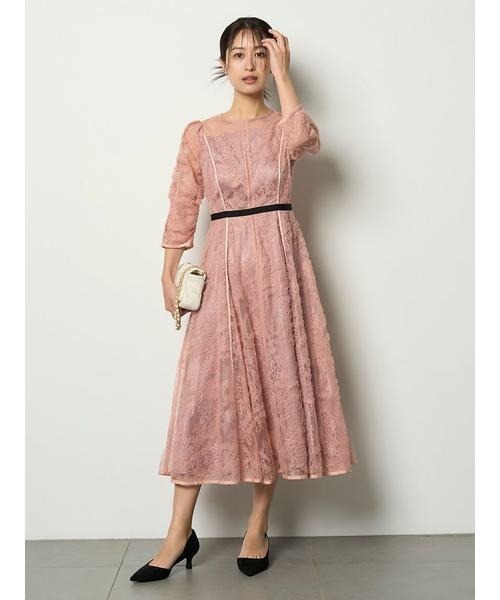 美品  CELFORD 長袖ワンピース    レディース 36 CELFORD（セルフォード） 長袖ワンピース 36 ピンク レディース
