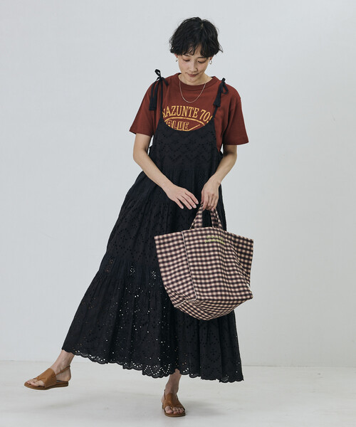 Freada（フリーダ） ワンピース インドシフリティアード肩リボンキャミ