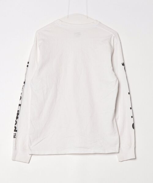 「NEW ERA」 ワンポイント長袖Tシャツ M ホワイト メンズ_画像2