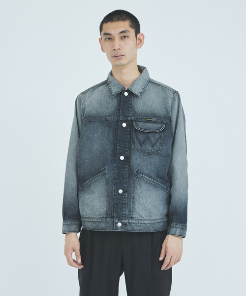「Wrangler」 デニムジャケット LARGE ネイビー メンズの画像