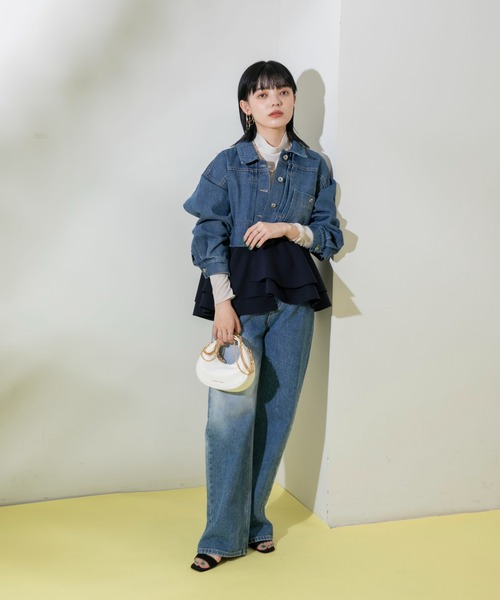 「Eimee Law」 デニムジャケット 38 ブルー レディースの画像