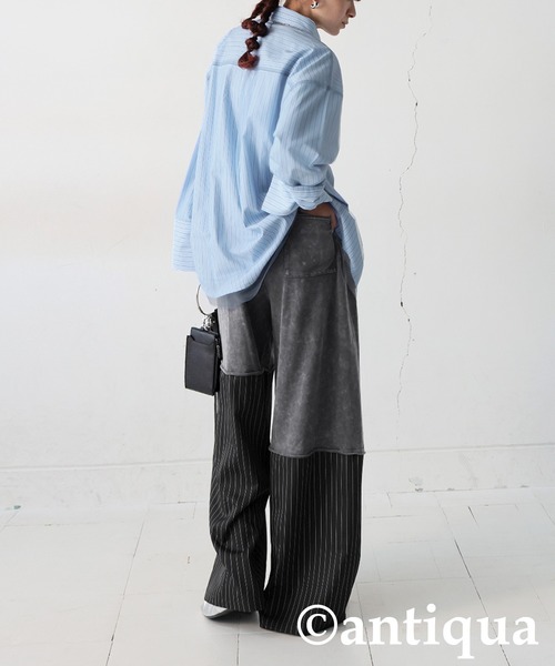 「antiqua」 パンツ LARGE アッシュブラウン レディース_画像7