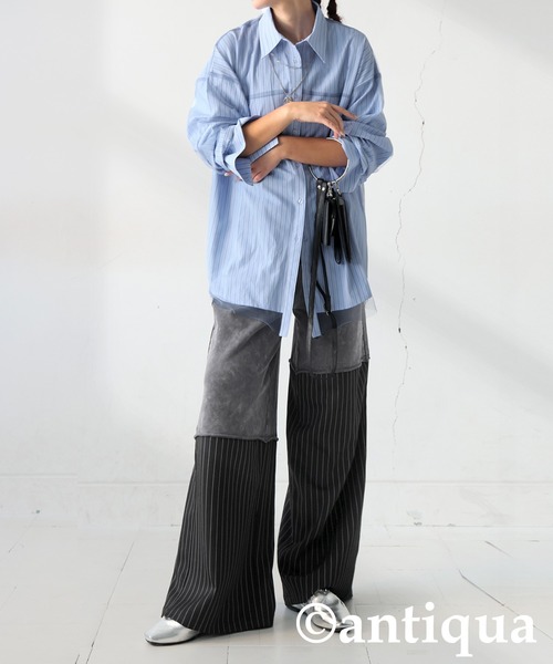 「antiqua」 パンツ LARGE アッシュブラウン レディース_画像9