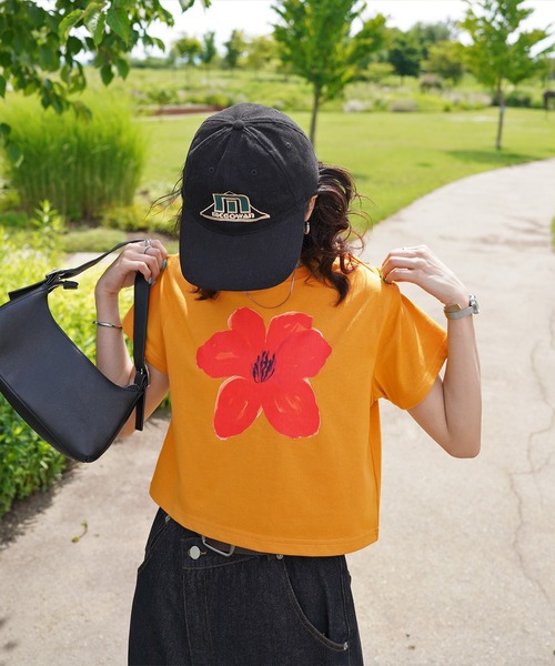 tシャツ 半袖 フラワークロップドTシャツ レディース : ZOZOTOWN Yahoo