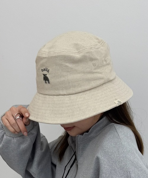 moz（モズ） 帽子 ハット レディース 「MOZ」ひも付きバケットハット