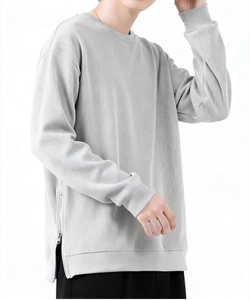 revertical tシャツ リブ編み オーバーサイズ クルーネック ロング