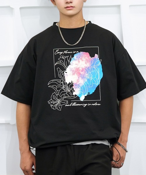 tシャツ 接触冷感 ルーズフィット グラフィック 半袖Tシャツ 短丈可能