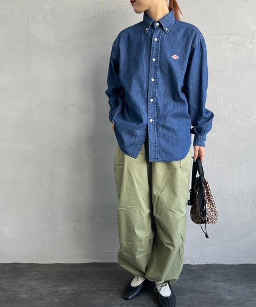 Danton（ダントン） 長袖シャツ 34 ライトインディゴブルー レディース