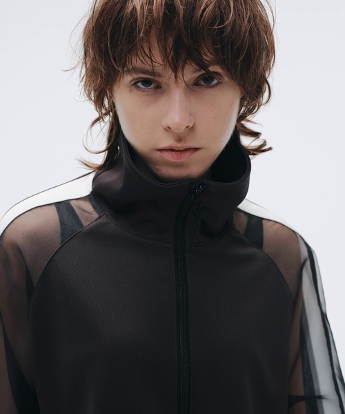 ジャージ オーガンジースリーブショートトラックジャケット「MADE IN JAPAN」 レディース_12