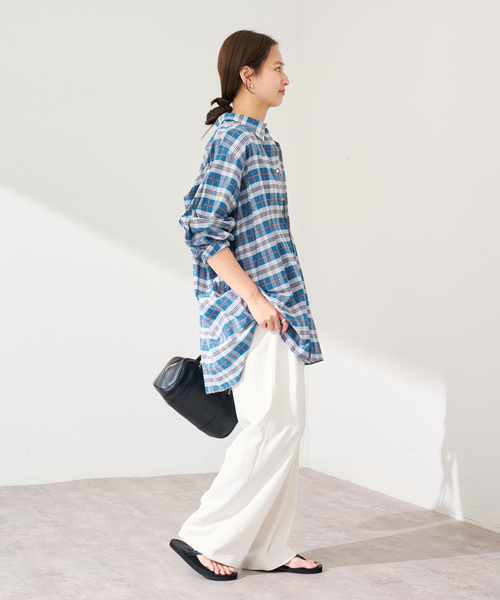 ブラウス シャツ INDIVIDUALIZED SHIRTS クラシックフィットビッグシャツ レディースの画像
