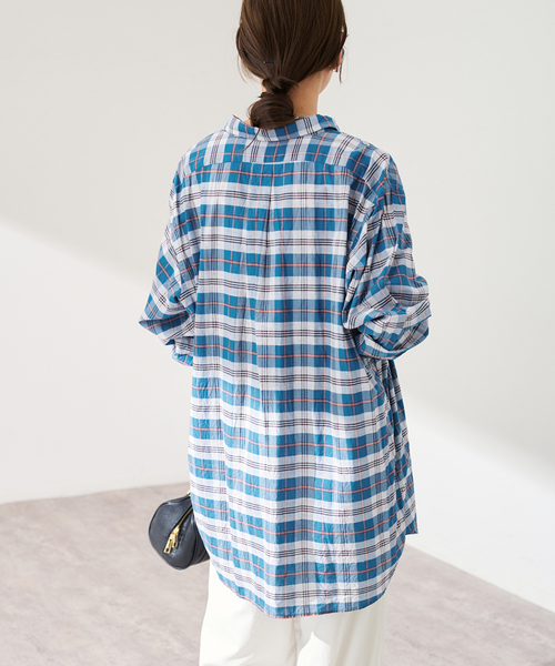 ブラウス シャツ INDIVIDUALIZED SHIRTS クラシックフィットビッグシャツ レディースの画像