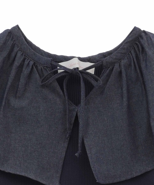 「31 Sons de mode」 ノースリーブワンピース 36 ネイビー レディース_画像4