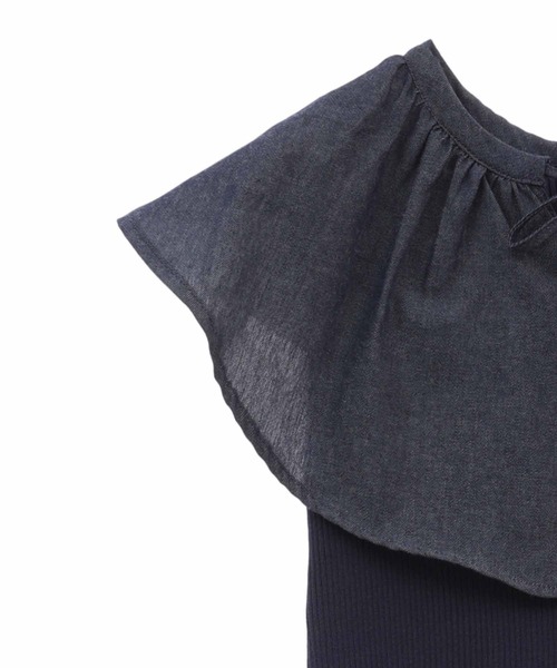 「31 Sons de mode」 ノースリーブワンピース 36 ネイビー レディース_画像5