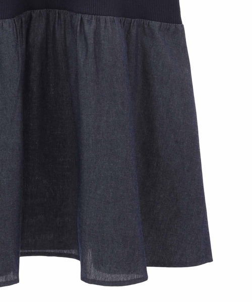 「31 Sons de mode」 ノースリーブワンピース 36 ネイビー レディース_画像6